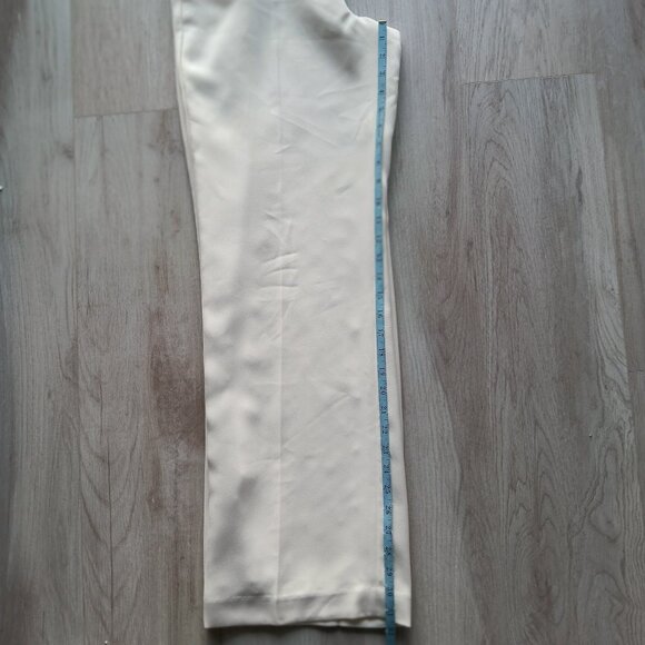 Like New Talbots Heritage Winter White Pants Lined Wide Leg Flat Front Size 10 - Picture 11 of 15
